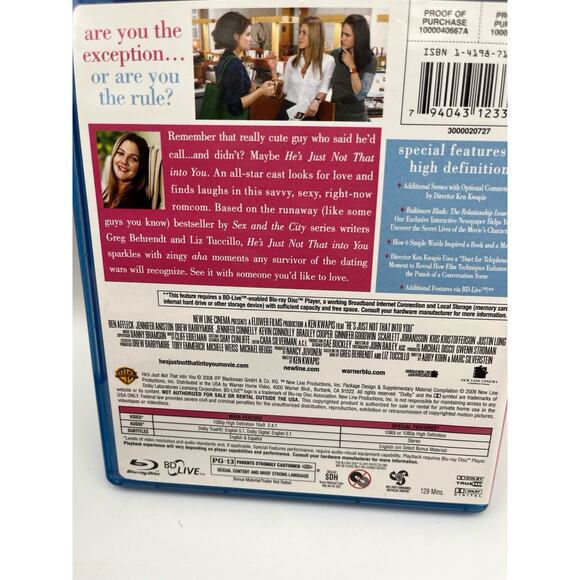 He’s Just Not That Into You (Blu-ray Disc, 2009, 2-Disc Set, Special Edition) - Picture 3 of 6